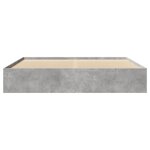 vidaXL Cadre de lit sans matelas gris béton 200x200 cm bois ingénierie