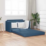 vidaXL Canapé-Lit Bleu 124 x 71 x 78 cm tissu