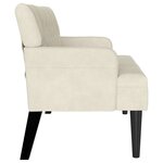 vidaXL Banc Chesterfield Crème 112 x 65.5 x 75 cm Velours