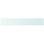 vidaXL Panneaux d'étagère 2 Pièces Verre Transparent 100 x 15 cm