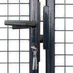 vidaXL Portail en maille de jardin Acier galvanisé 289x75 cm Gris