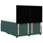 vidaXL Sommier à lattes de lit et matelas Vert foncé 140x200cm Velours