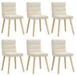 vidaXL Chaises à manger lot de 6 Lin