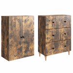 vidaXL Ensemble de Meubles 2 Pièces 66 x 34 5 x 90 cm Bois d'ingénierie
