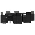 vidaXL Ensemble de salle à manger pour jardin 7 Pièces Anthracite PP