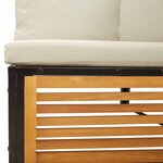 vidaXL Salon de jardin avec coussins 3 Pièces bois massif d'acacia