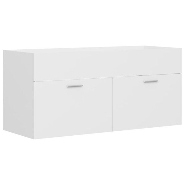 vidaXL Armoire d'évier Blanc 100x38 5x46 cm Bois d’ingénierie