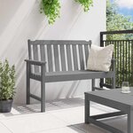 vidaXL Banc de jardin Gris clair 120 x 59 x 88cm Plastique