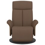 vidaXL Fauteuil inclinable avec repose-pieds marron tissu