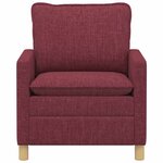 vidaXL Canapé Bordeaux 76 x 81 x 87 5 cm Tissu
