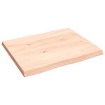 vidaXL Dessus de table bois massif non traité bordure assortie