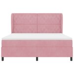 Lit avec sommier pink vidaXL et matelas 180x200 cm en velours