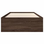 vidaXL Cadre de lit sans matelas chêne marron 90x190cm bois ingénierie