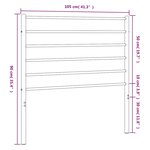 vidaXL Tête de lit métal blanc 100 cm