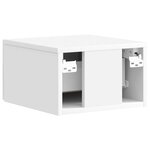 vidaXL Cabinet de chevet mural 2 Pièces Blanc brillant 33 x 34 5 x 20 cm
