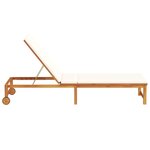 vidaXL Transat 1-personne Marron 53 x 202 x 89cm Bois d'acacia massif