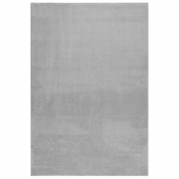 vidaXL Tapis shaggy doux lavable 160x230 cm Antidérapant Gris