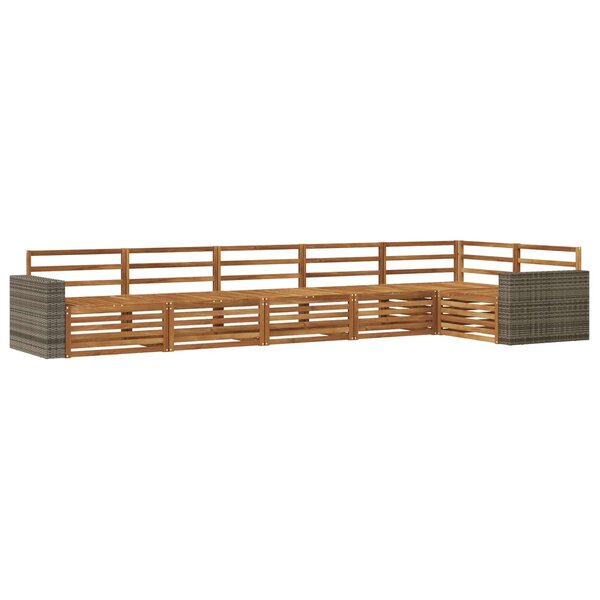 vidaXL Ensemble de canapés d'extérieur 6 pc Naturel