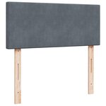 vidaXL Sommier à lattes de lit et matelas Gris foncé 120x200cm Velours