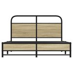 vidaXL Cadre de lit sans matelas 135x190 cm chêne sonoma