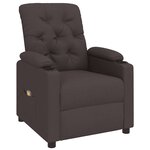 vidaXL Fauteuil de massage Marron foncé Tissu