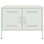 vidaXL Table basse blanc 68x50x50 5 cm acier