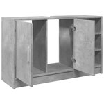 vidaXL Armoire d'évier gris béton 90x29x55 cm bois d'ingénierie