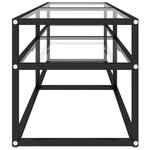 vidaXL Meuble TV Transparent 140x40x40 5 cm Verre trempé