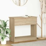 vidaXL Table console avec tiroirs chêne sonoma 85 5x38 5x74 5 cm
