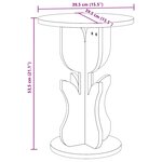 vidaXL Table d'appoint Blanc 39.5 x 39.5 x 53.5 cm Bois massif en pin