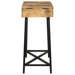 vidaXL Coiffeuse 105x35x75 cm bois de manguier massif brut et fer