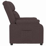 vidaXL Fauteuil inclinable Marron foncé 82 x 93 x 96 cm tissu
