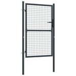 vidaXL Portail en maille de jardin Acier galvanisé 100 x 250 cm Gris