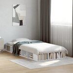 vidaXL Cadre de lit blanc 75x190 cm bois d'ingénierie