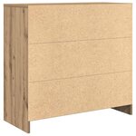 vidaXL Buffet avec tiroir chêne artisanal 80x34x76cm bois d'ingénierie