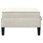 vidaXL Pouf avec Rangement Crème Velours