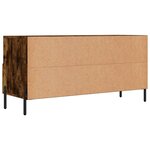 vidaXL Meuble TV chêne fumé 102x36x50 cm bois d'ingénierie