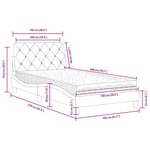 vidaXL Lit avec matelas vert foncé 100x200 cm velours