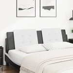 vidaXL Coussin de tête de lit Zadar blanc et noir 183 cm similicuir