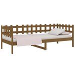 vidaXL Lit de jour sans matelas marron miel 80x200 cm bois pin massif