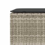 vidaXL Banc de jardin coussin gris clair 110x30x40 5 cm résine tressée