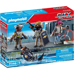 PLAYMOBIL 71146 - City Action Equipe des forces spéciales avec bandit