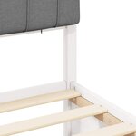 vidaXL Cadre de lit avec tête de lit rembourrée Gris clair 75 x 190 cm