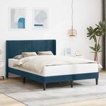 vidaXL Cadre de lit avec tête de lit Bleu 120 x 200 cm Velours