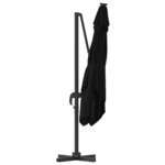 vidaXL Parasol Roma Noir 286 x 285 x 265 cm Polyester et Aluminium