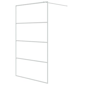 vidaXL Paroi de douche Blanc 115x195 cm Verre ESG transparent