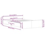 vidaXL Cadre de lit sans matelas chêne marron 120x190 cm
