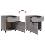 vidaXL Classeur mobile avec roues Sonoma gris 45x38x54 cm Bois