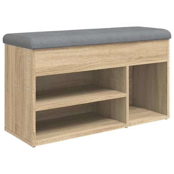 vidaXL Banc à chaussures chêne sonoma 82x32x45 5 cm bois d'ingénierie
