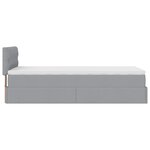 vidaXL Cadre de lit ottoman avec matelas gris clair 80x200 cm tissu